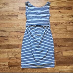 Boob Design Striped Nursing Dress Size Small